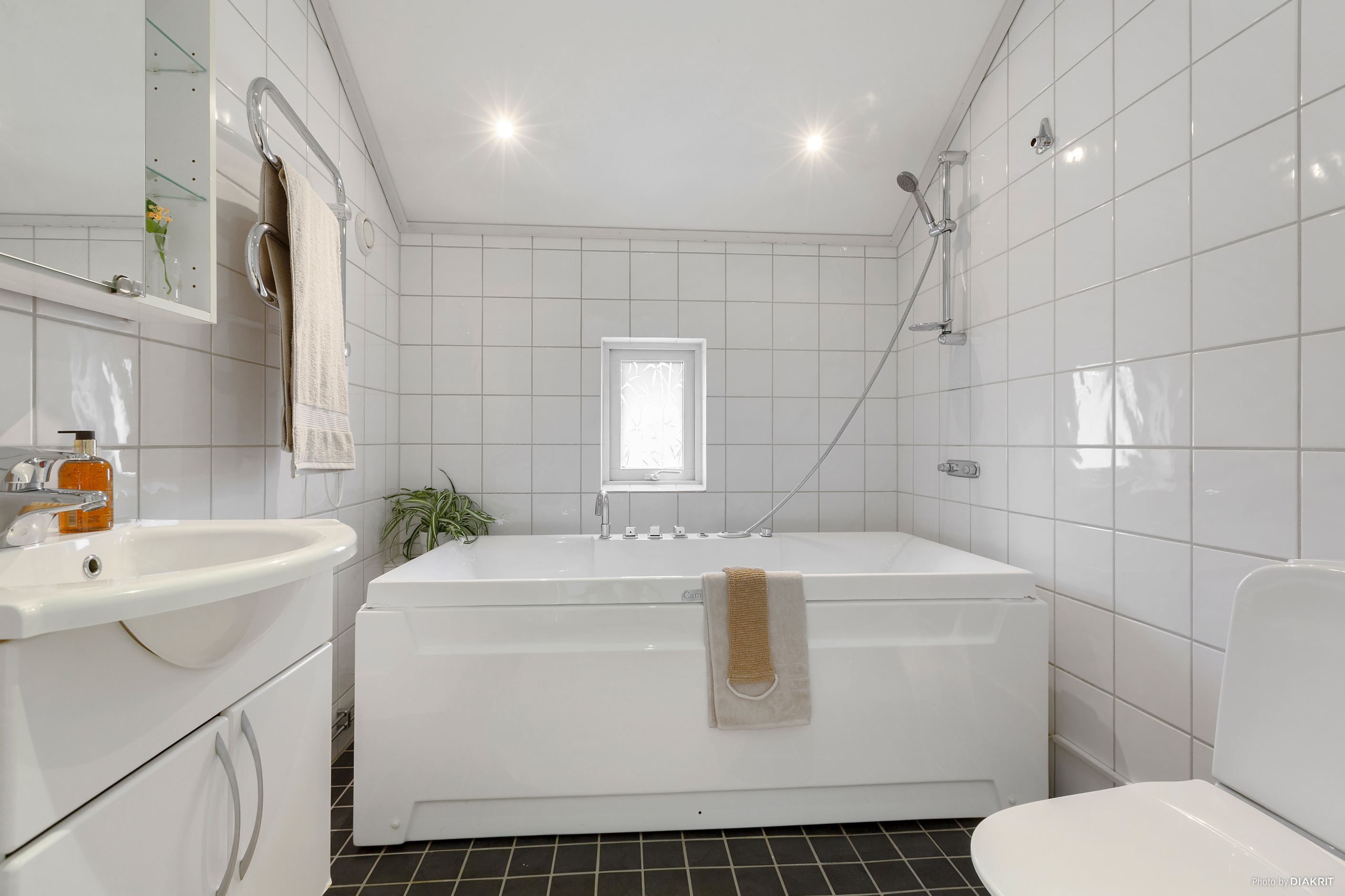 Helkaklat WC-/badrum - övre plan