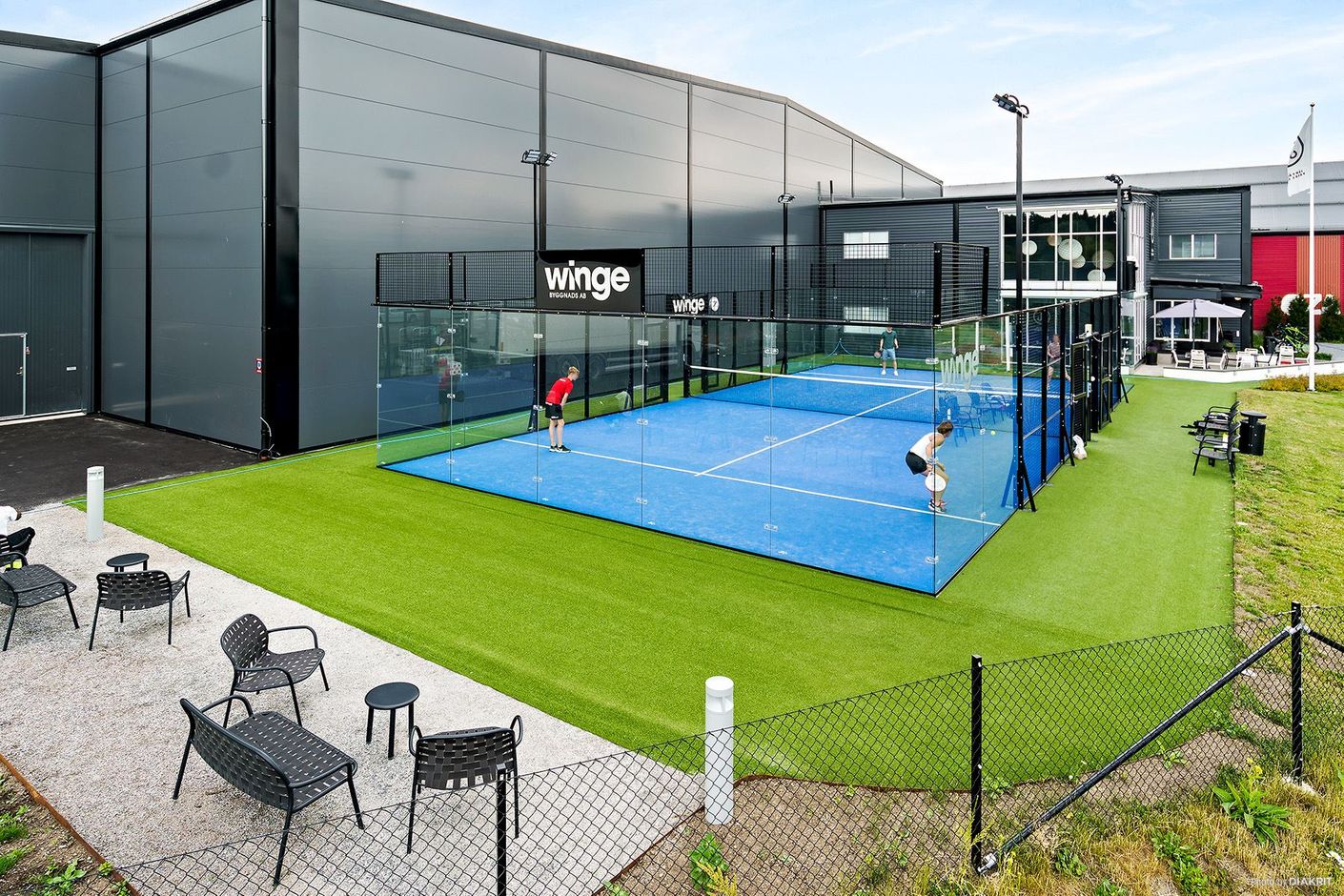Padelbanor utomhus vid Järfälla Padel