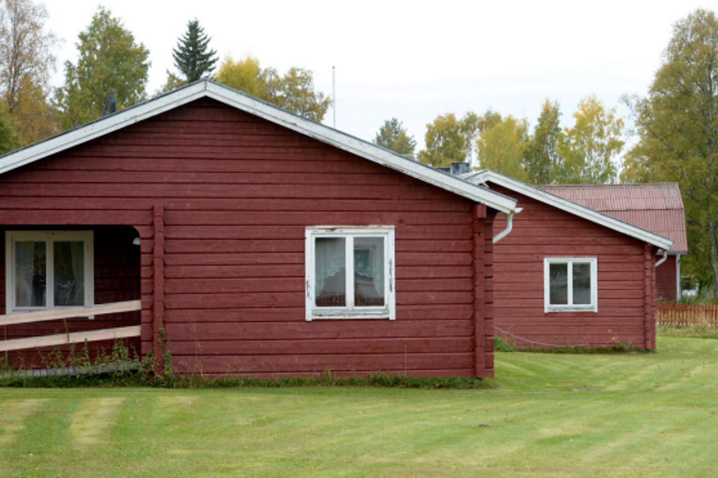 Grönområden intill husen