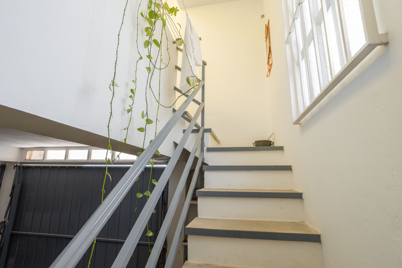 Stairs from garage to main house