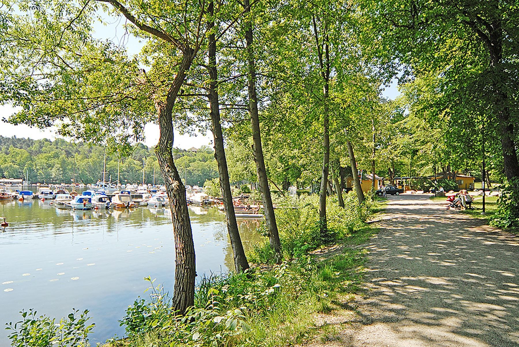 Härliga promenadstråk längs Årstavikens vatten