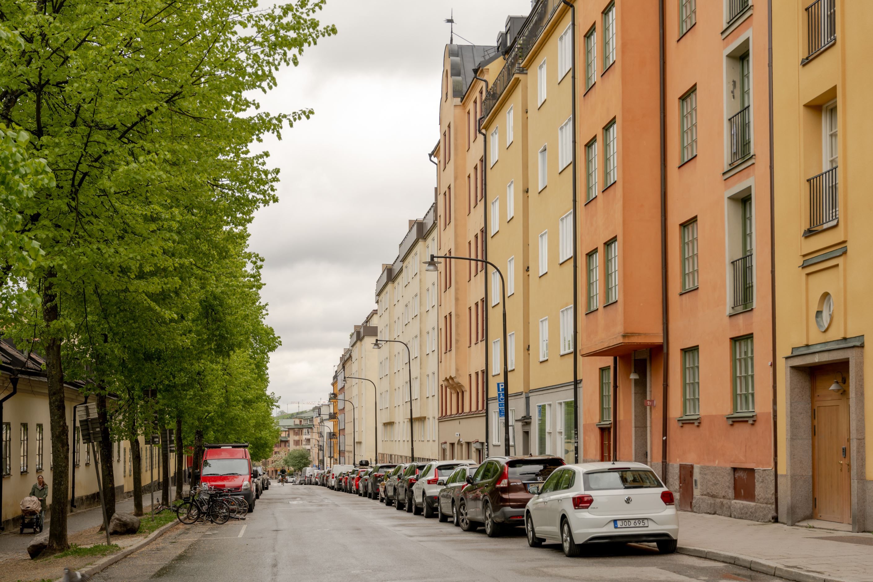 Fasad och trevliga Malmgårdsvägen