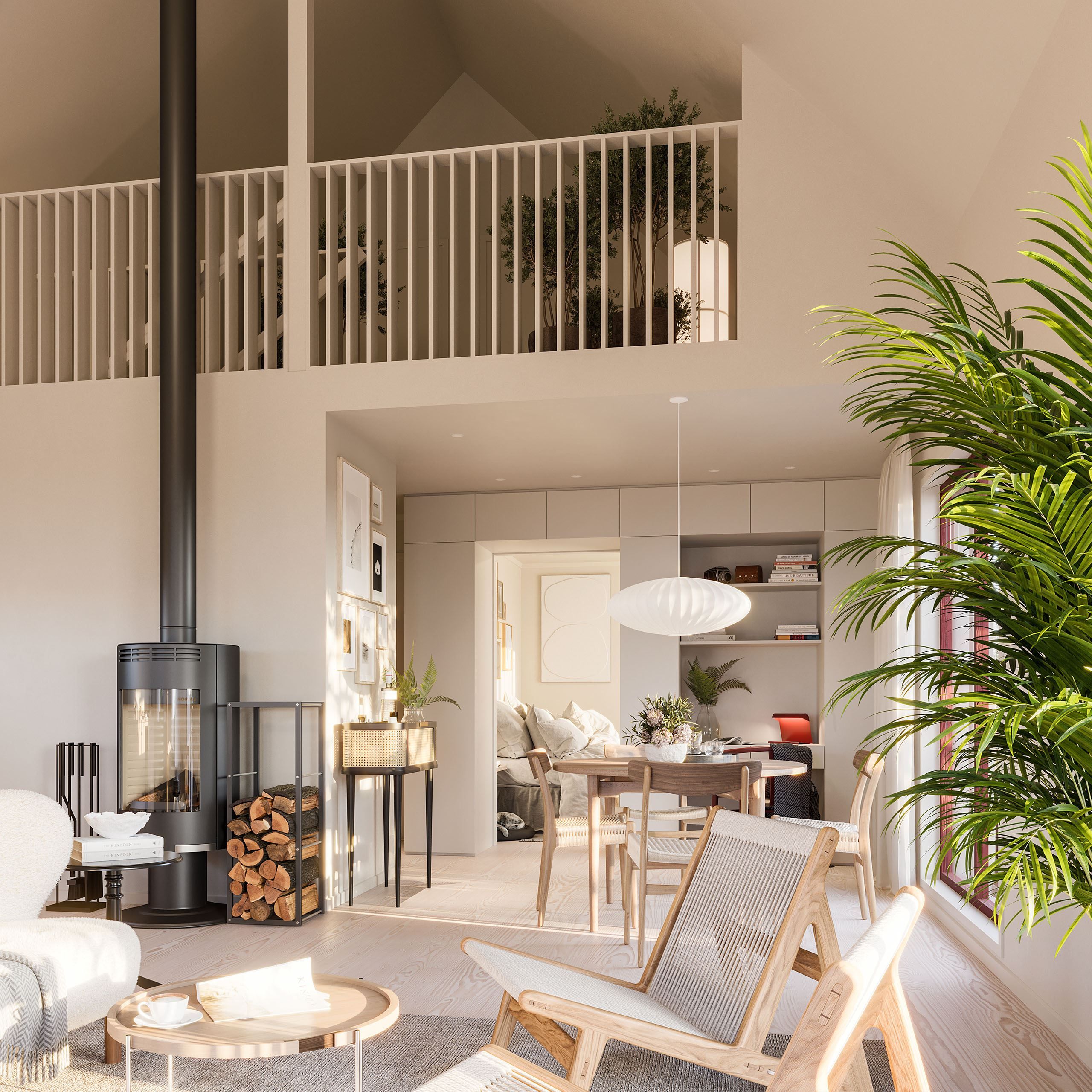 Skidstahus interiör Nordingrå