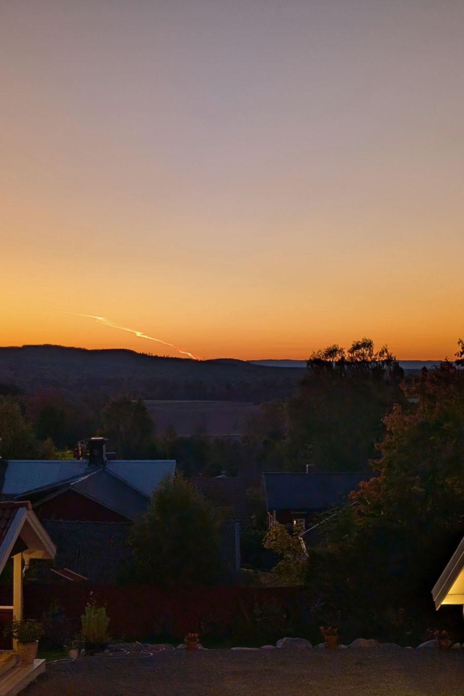 Solnedgång från altanen