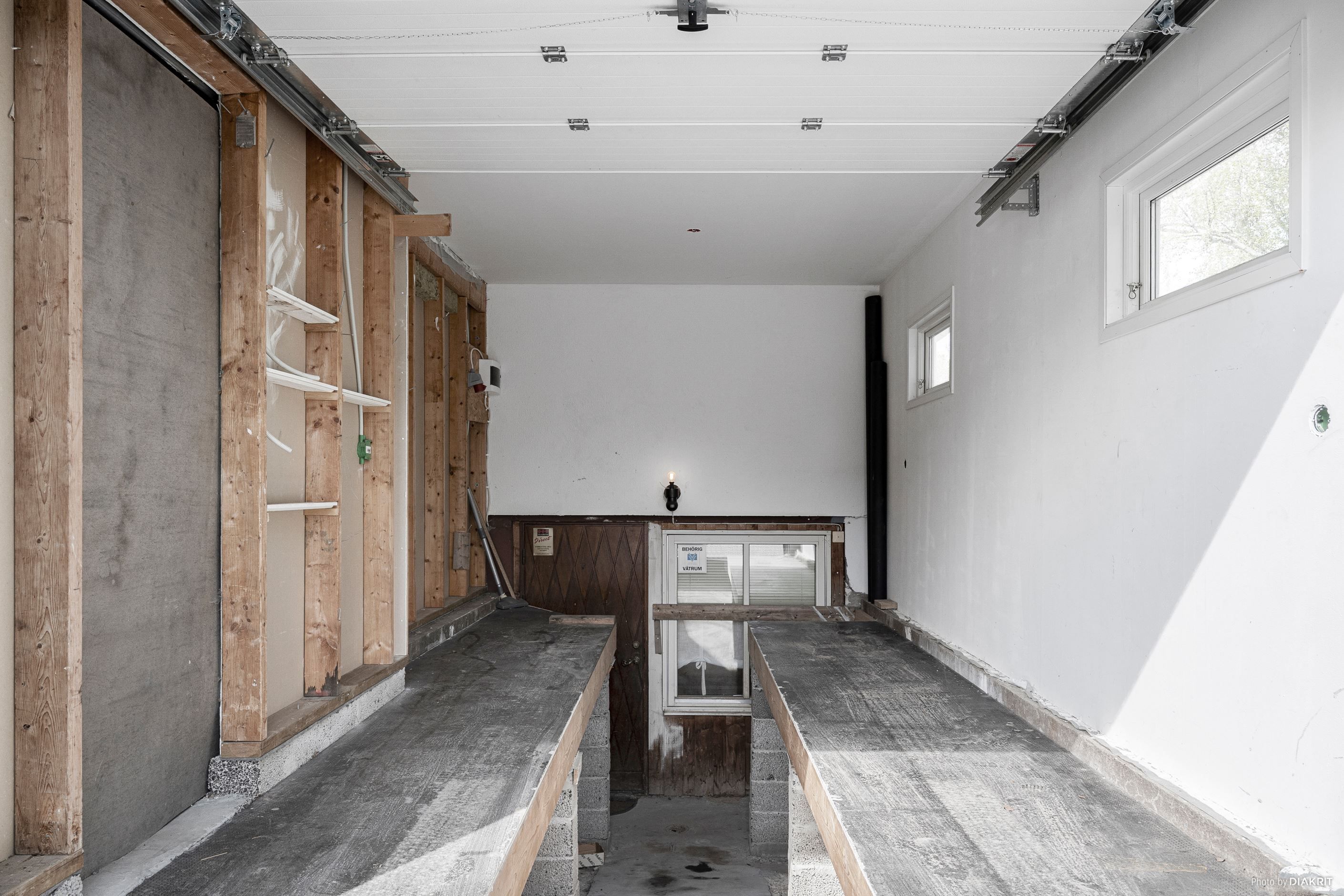 Garage med smörjgrop