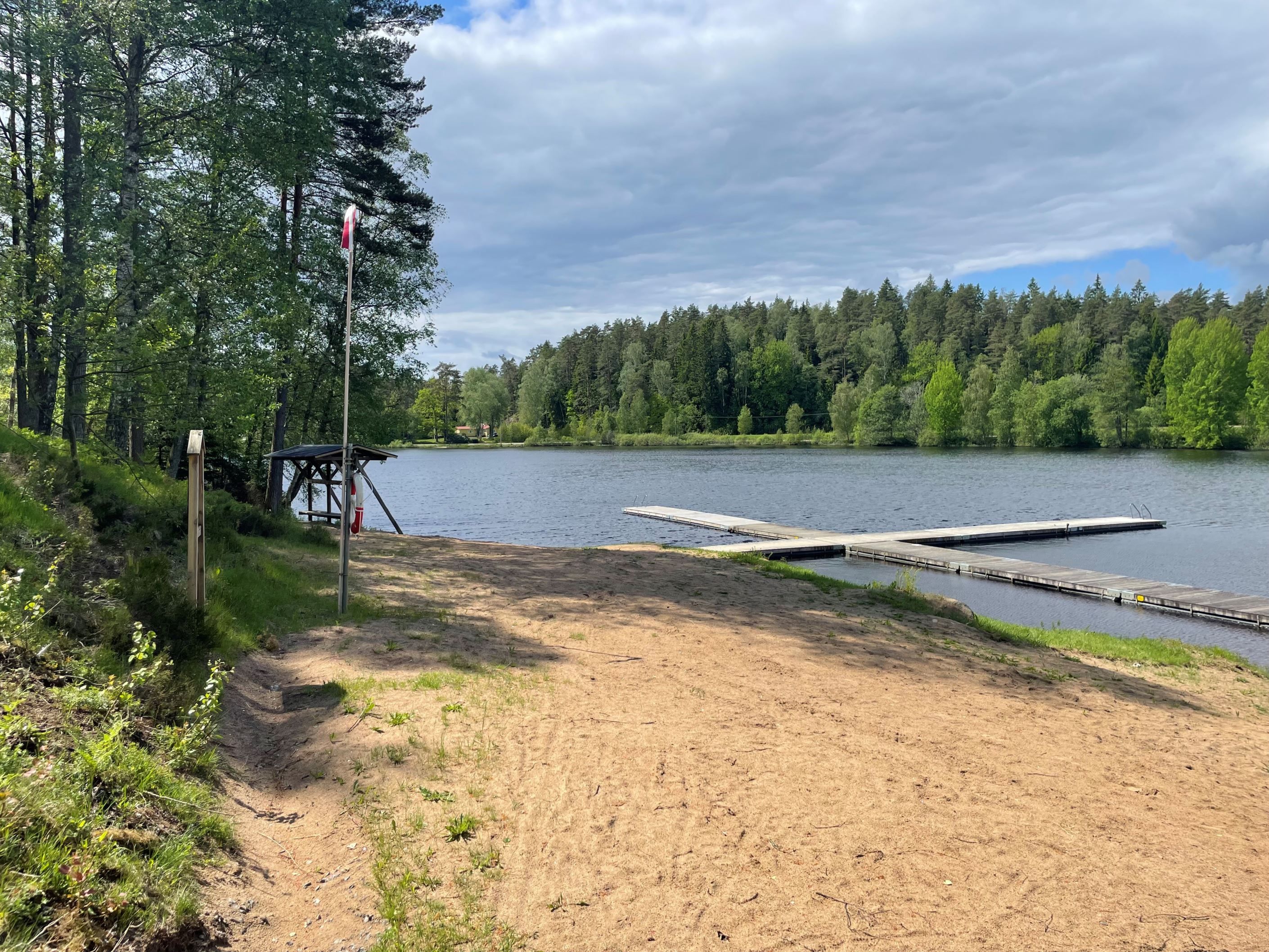 Badplats Rammsjön i Rävlanda