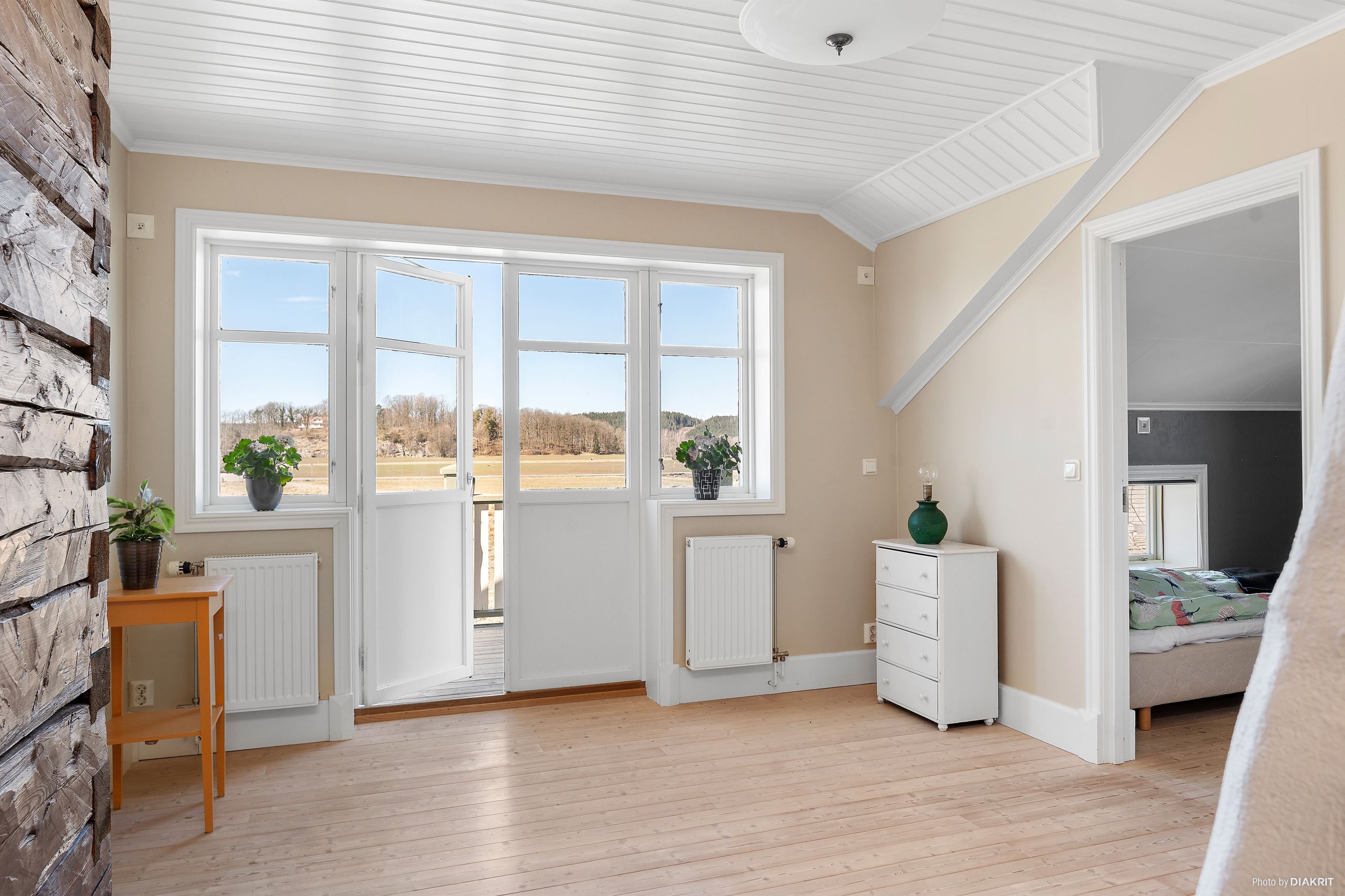 Utgång till balkong