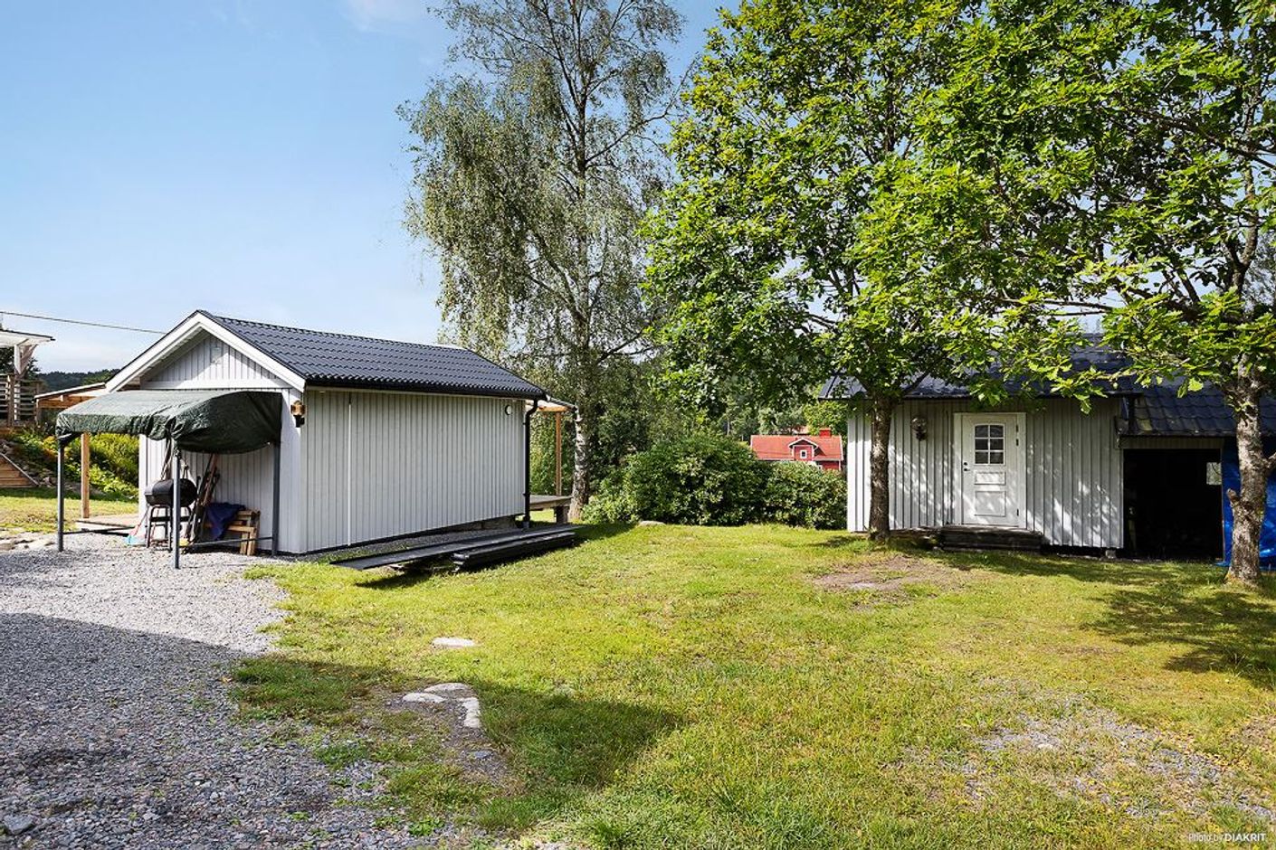 Innergård mellan befintliga stugor