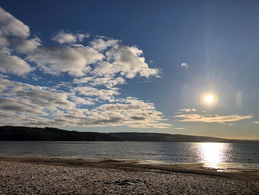 Sandstranden en kylig morgon!