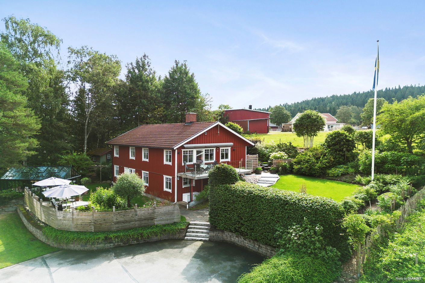 Vy över boningshuset