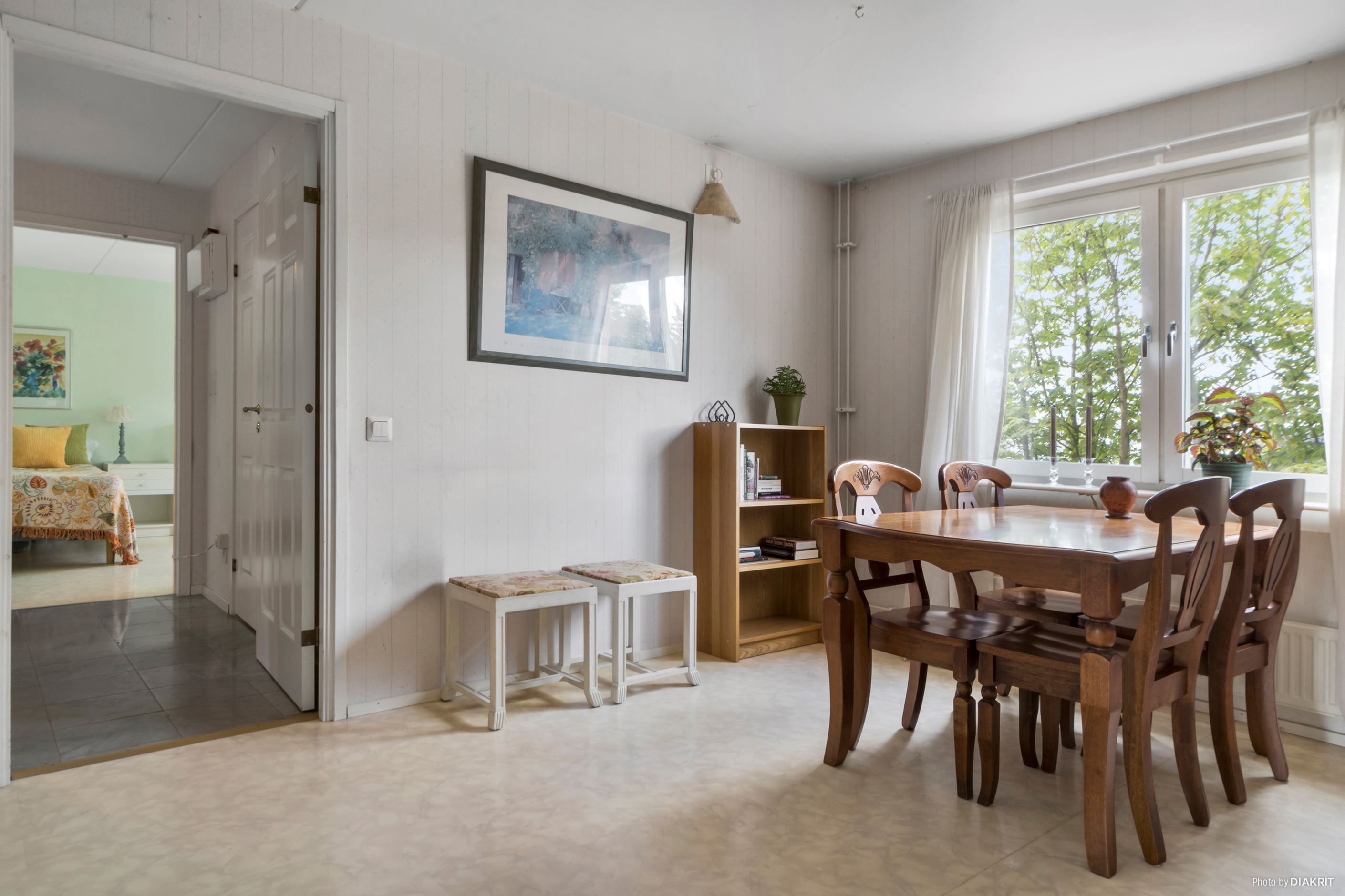 Plats för stor matplats i köket