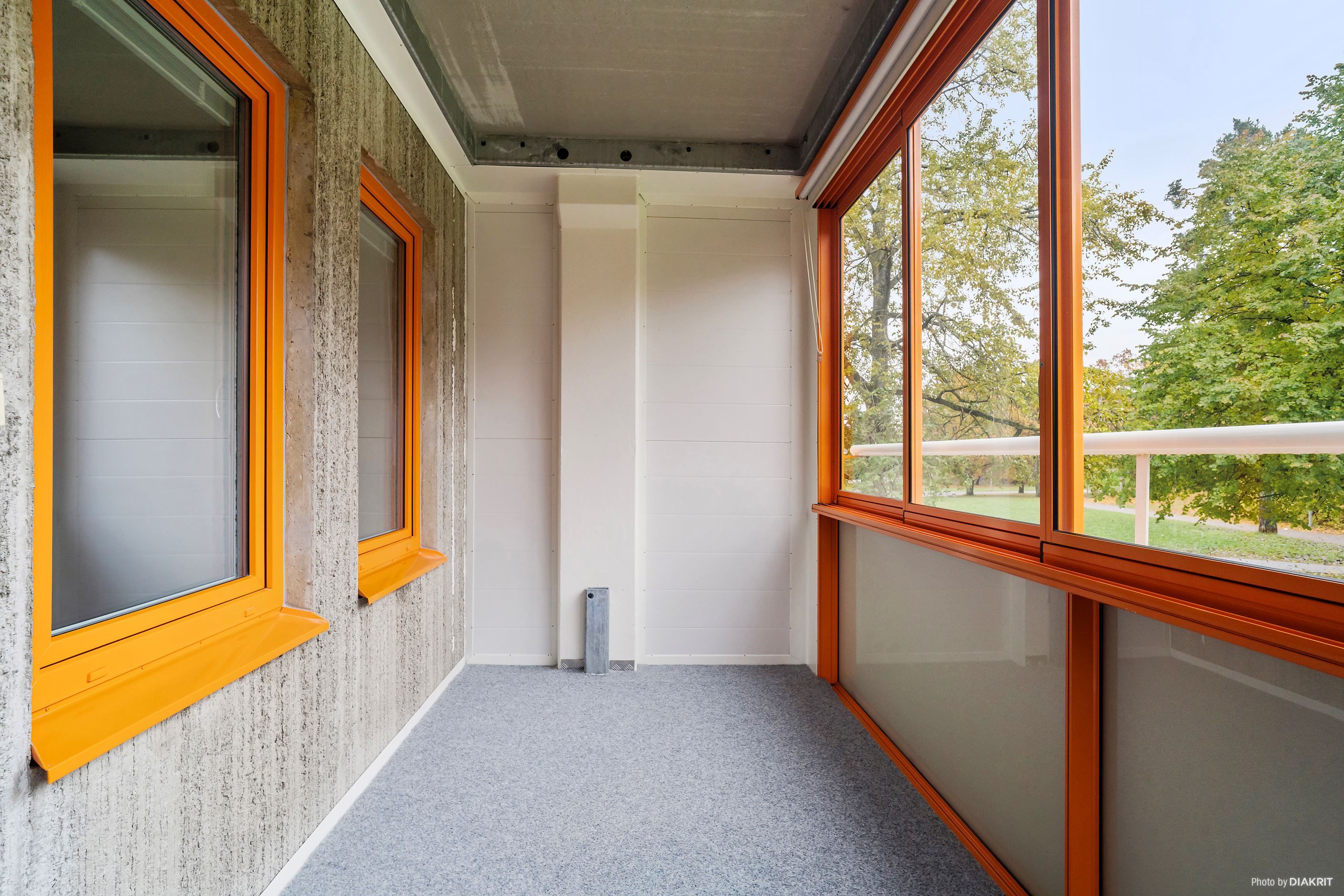 Inglasad balkong i söderläge