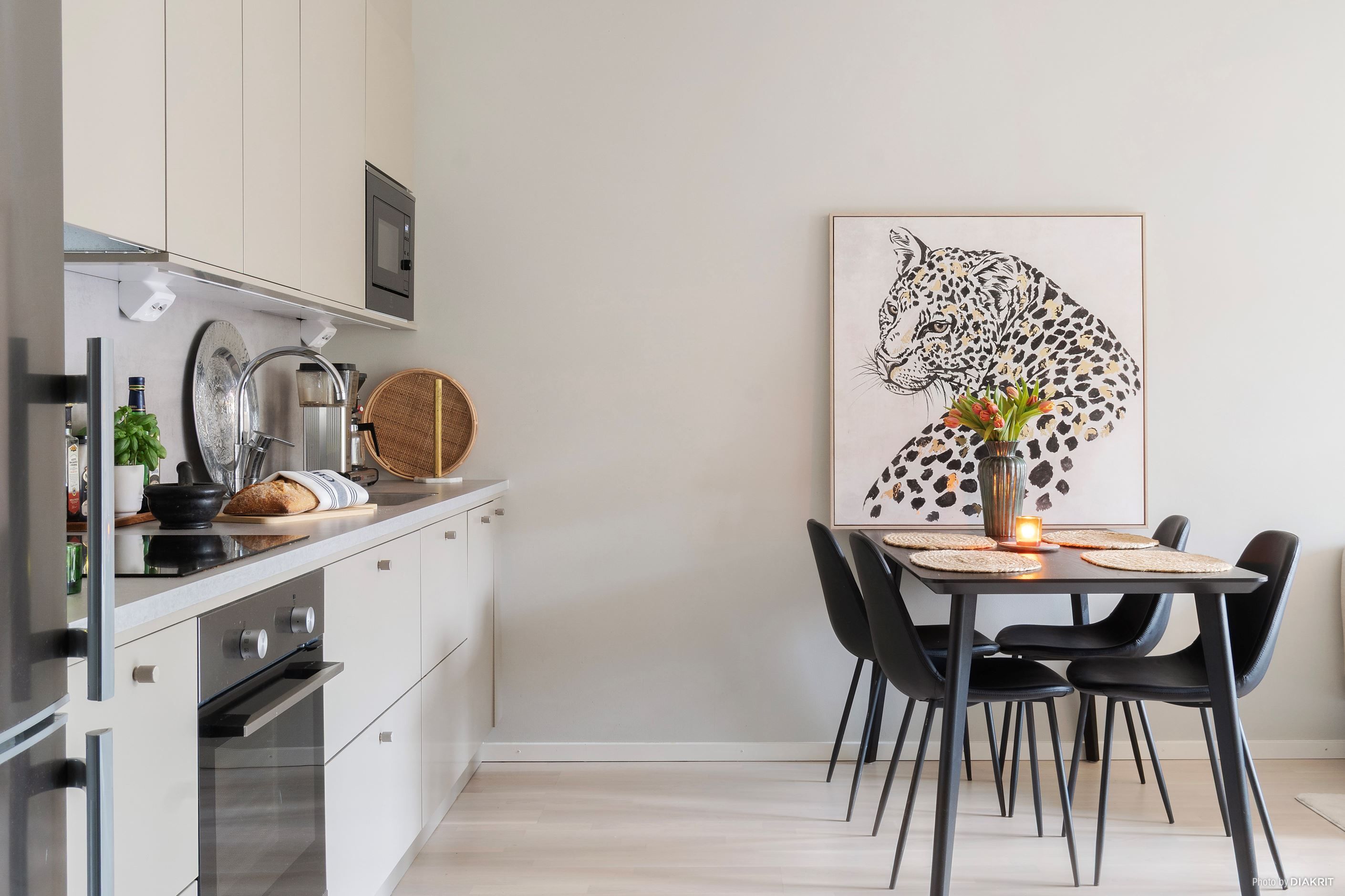 Utrymme för matplats i anslutning till köket