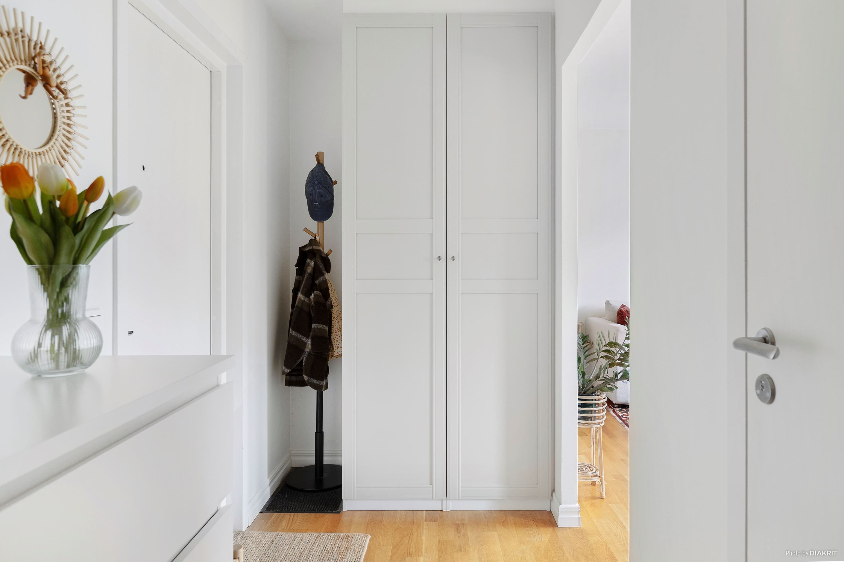 Garderober vid entrén