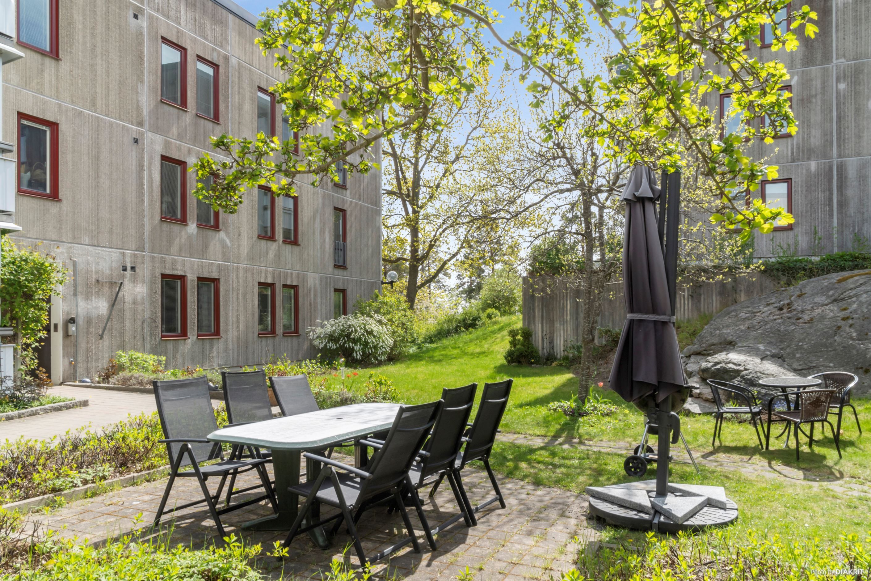 Gemensam innergård.