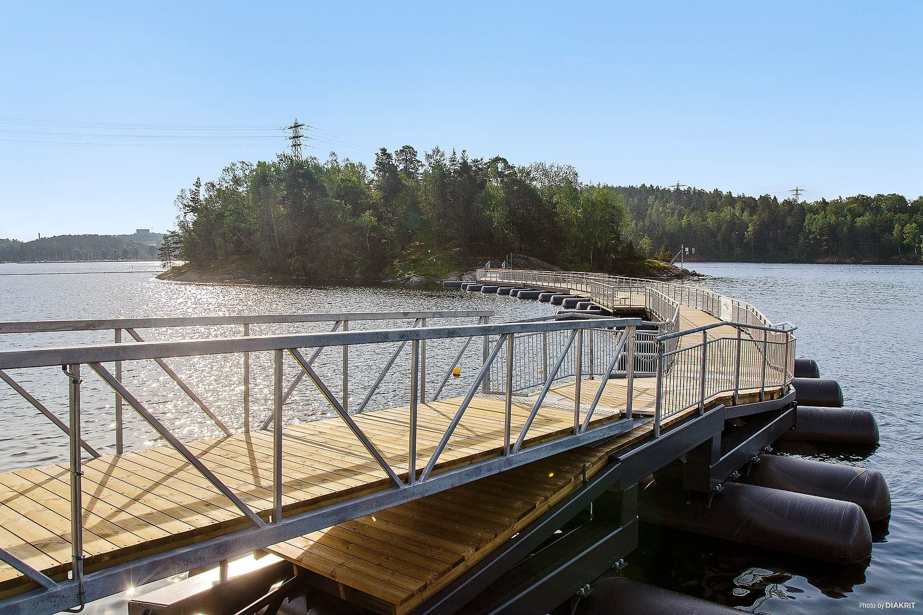 Gångbron över till Mårtens Holme