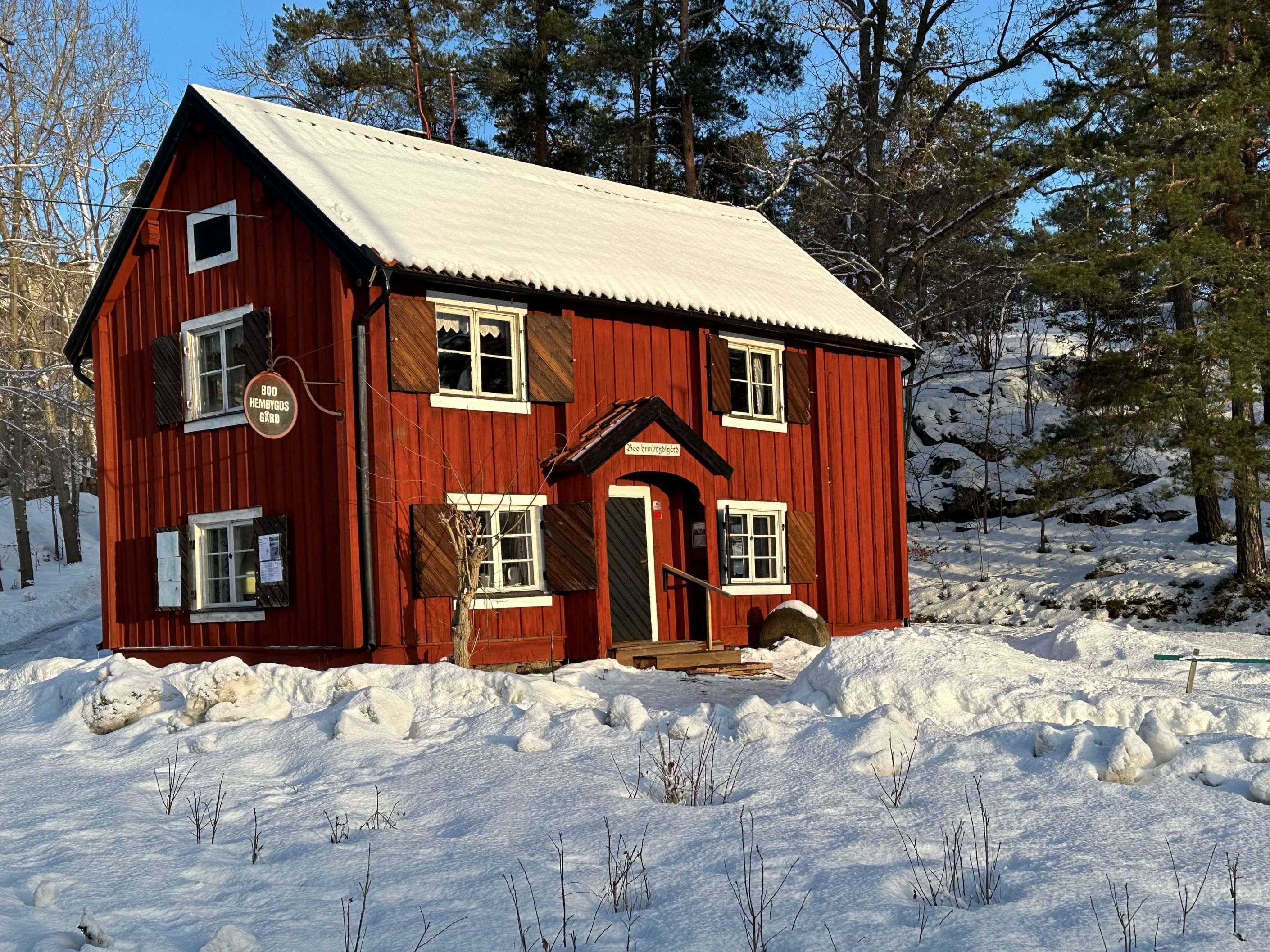 Boo Hembygdsgård i vinterskrud
