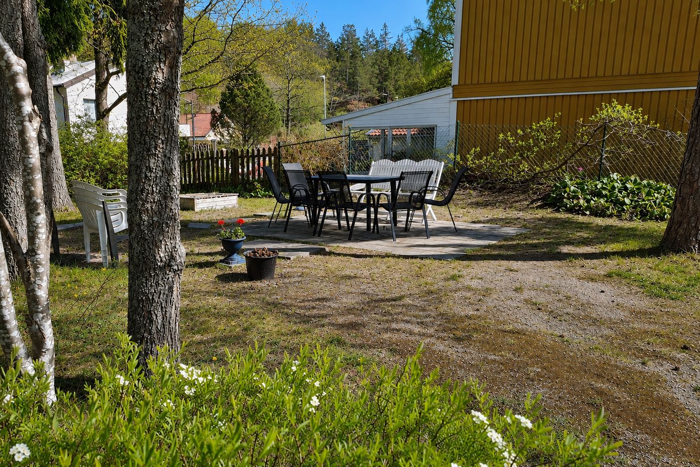 I området finns härliga sociala ytor.
