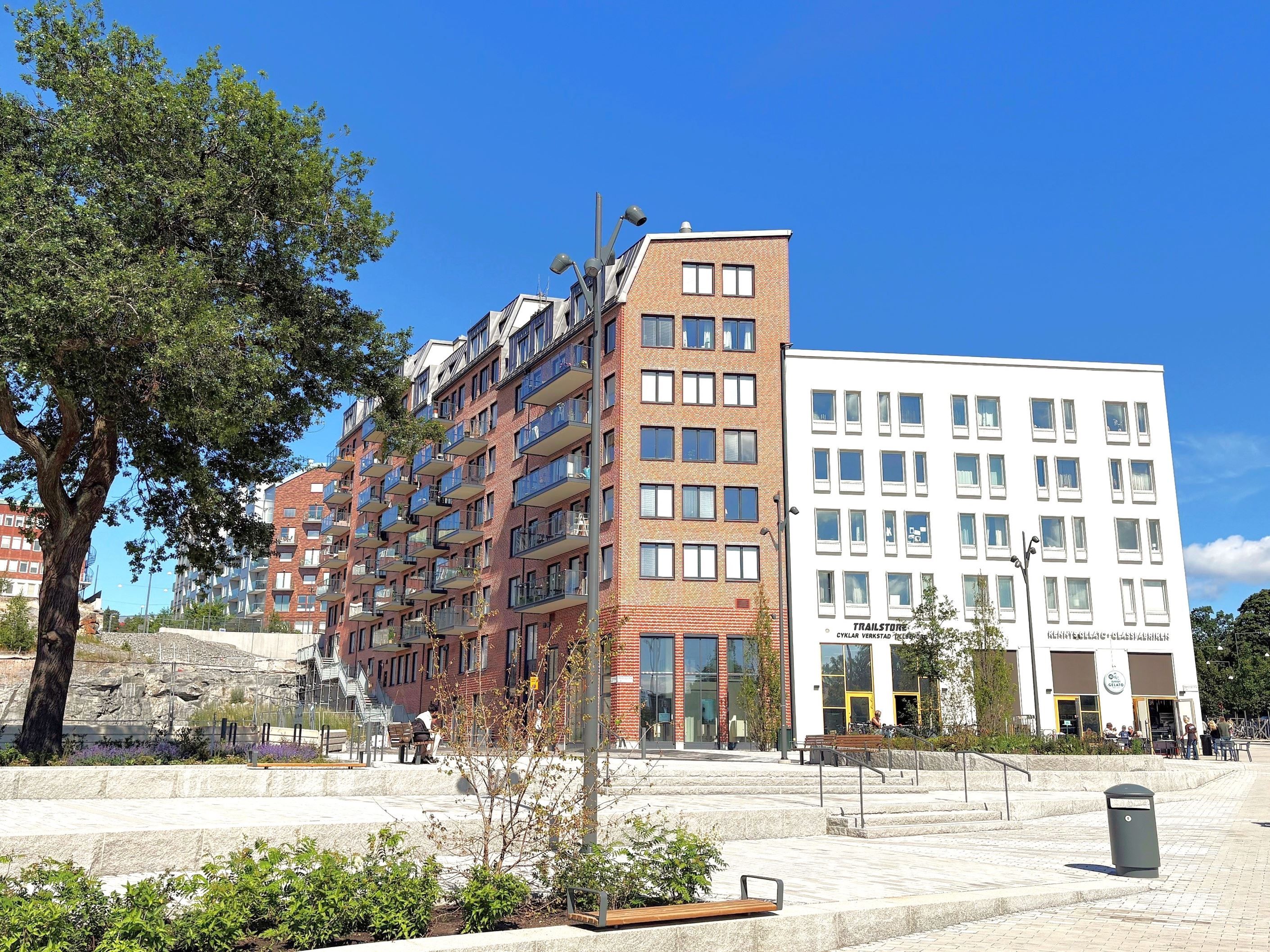 Västra granittrappan med nya torget framför
