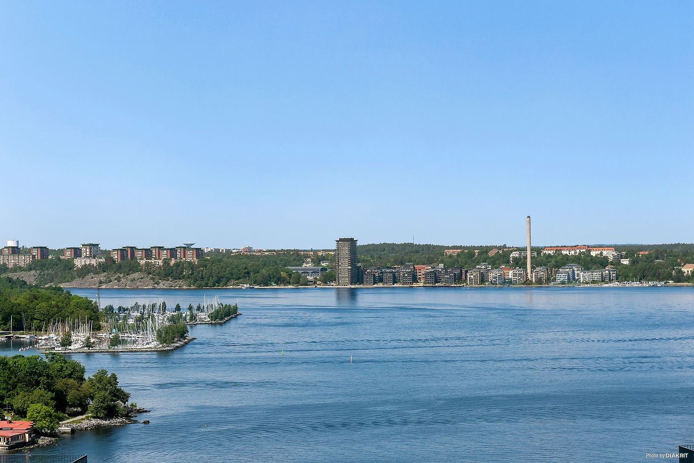 Utsikt från Nacka strand över Stockholms inlopp