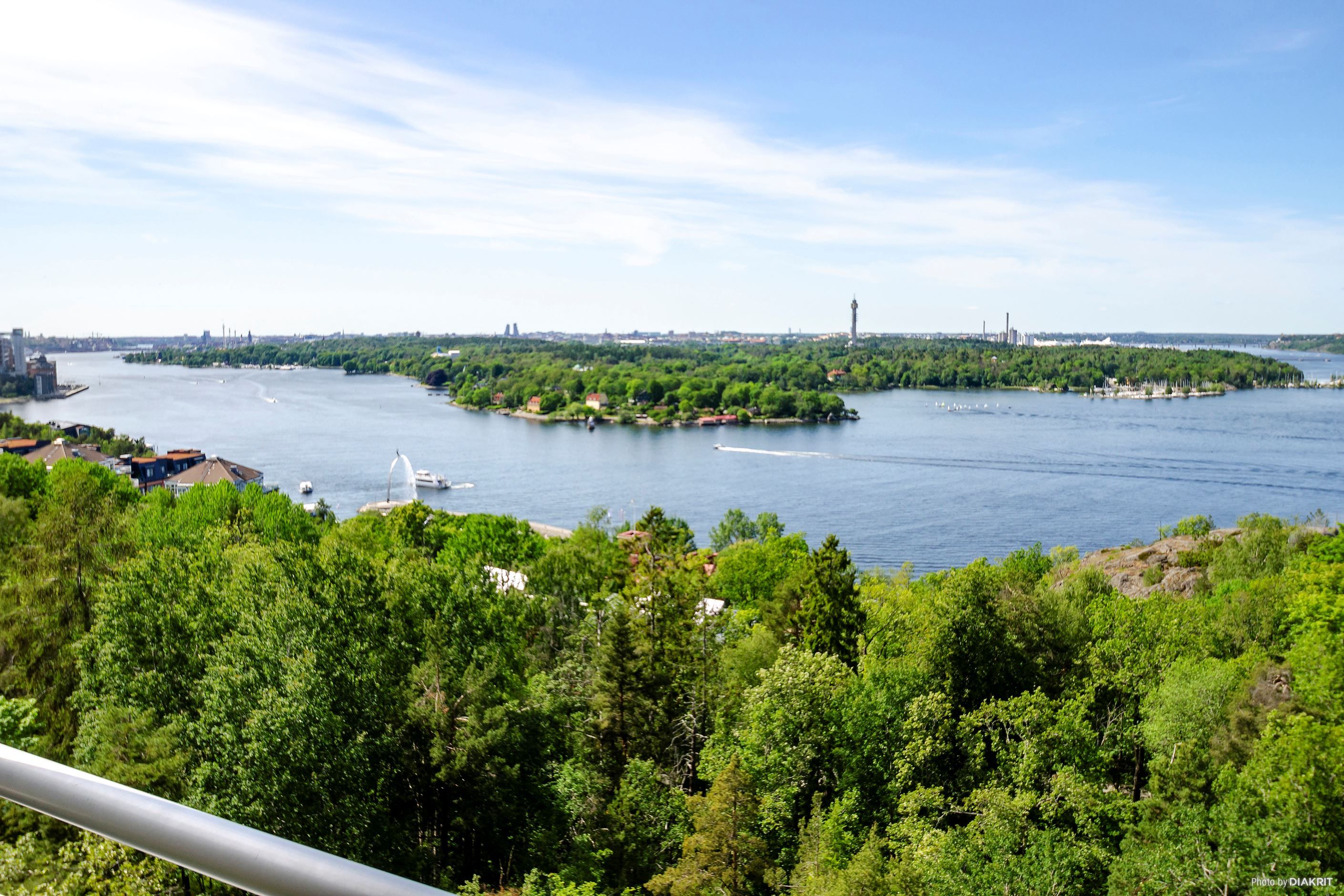 Utsiktsbild från lägenhetens balkong