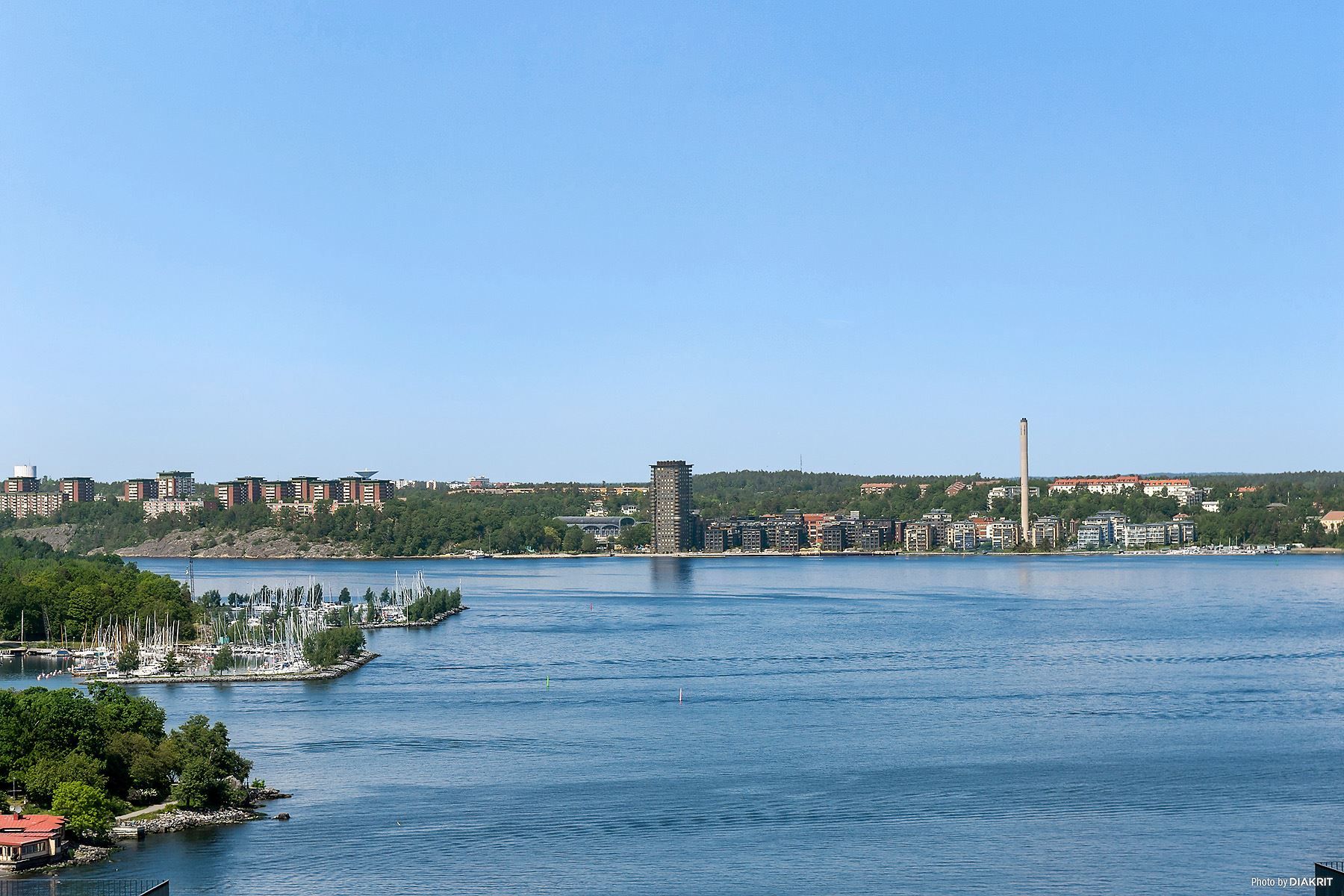 Utsikt från Nacka strand över Stockholms inlopp
