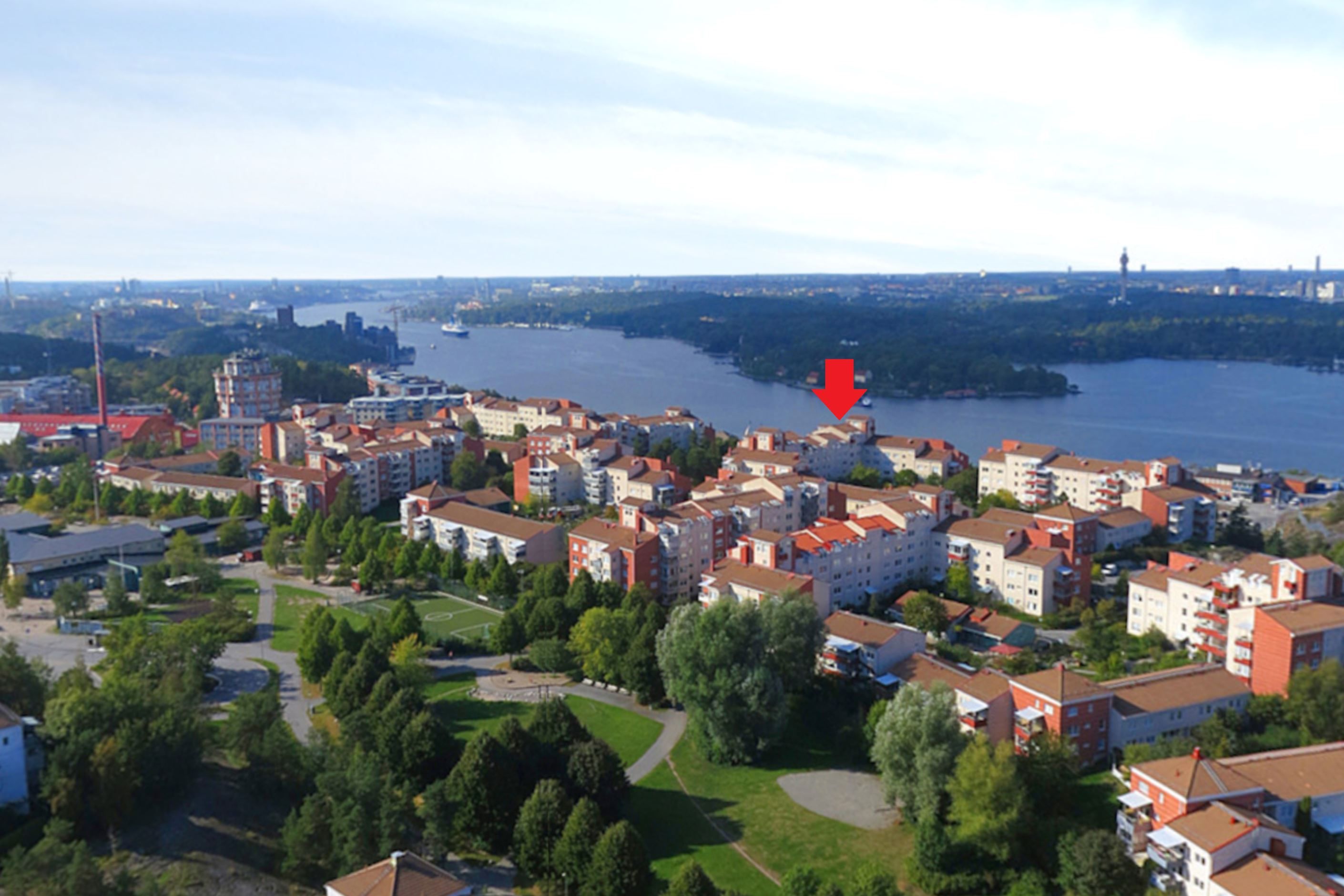 Här ligger lägenheten