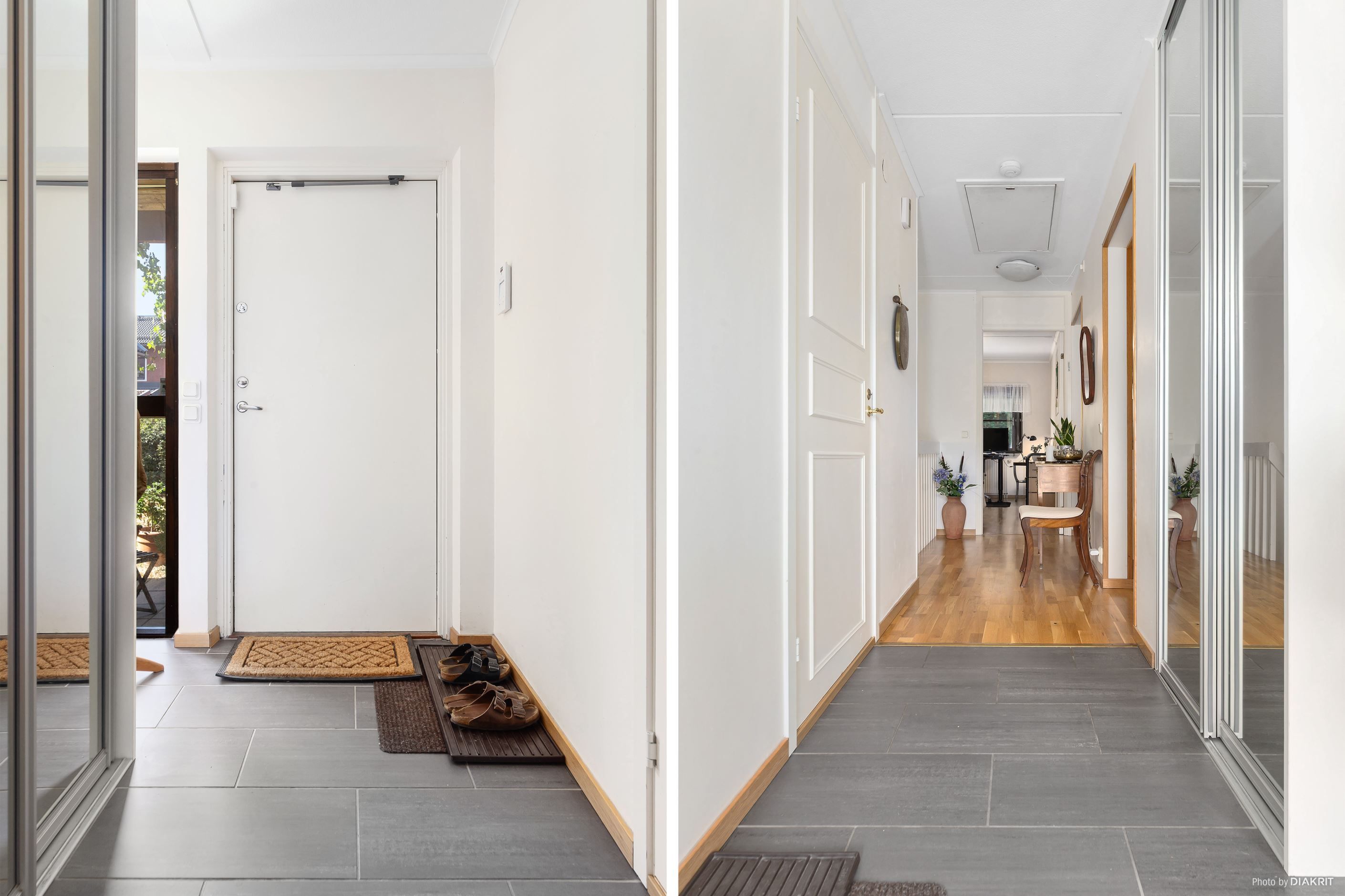 Hall/Entré med skjutdörrsgarderober