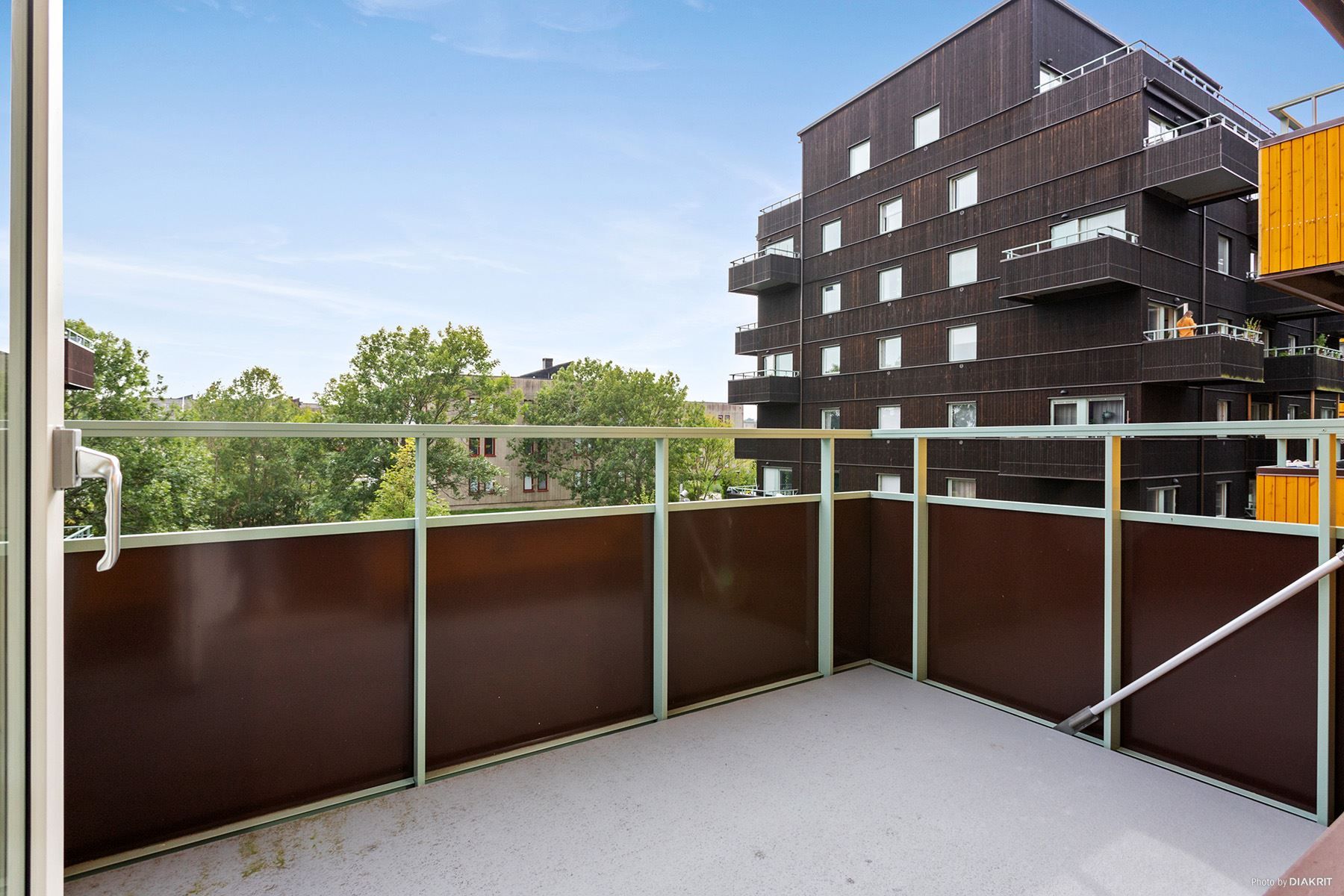 Rymlig balkong med soligt läge