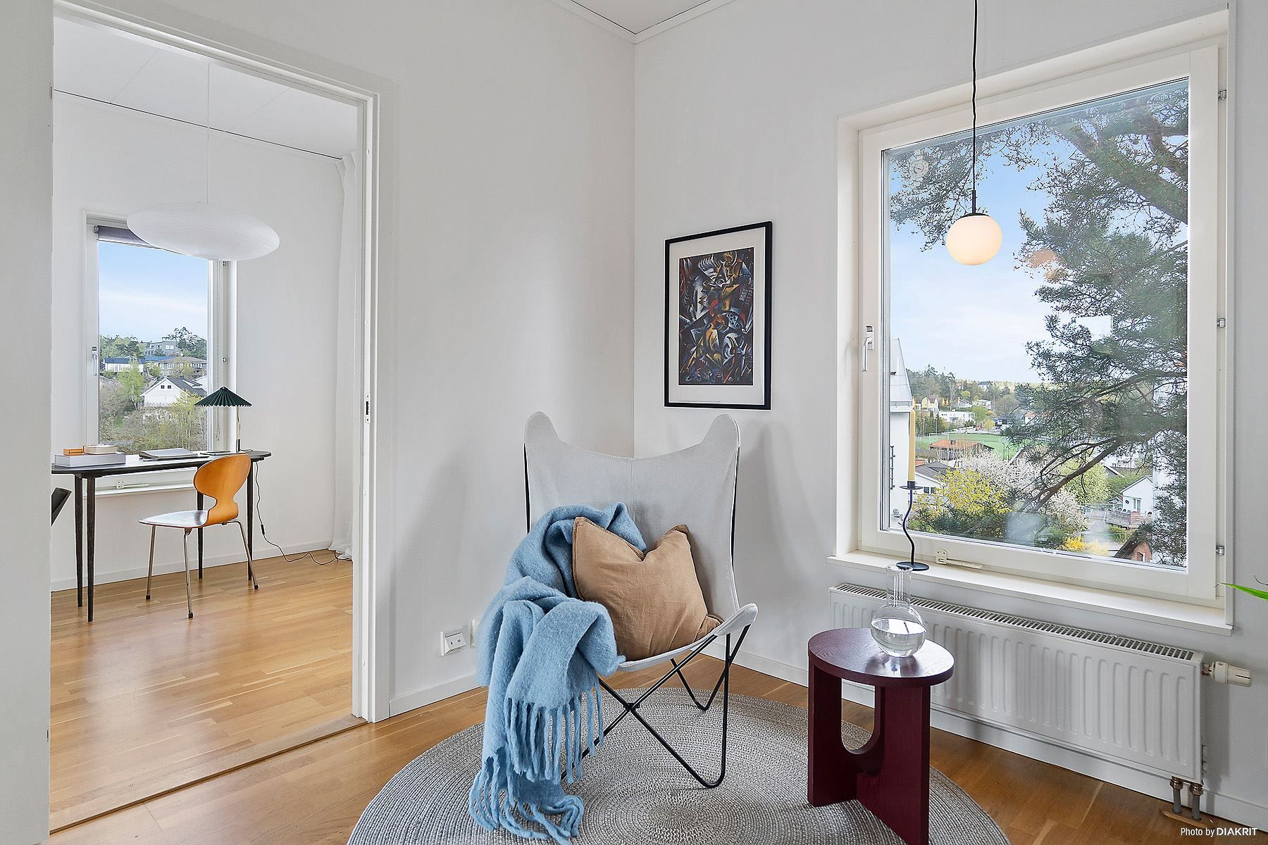 Övre hall med plats för möblering
