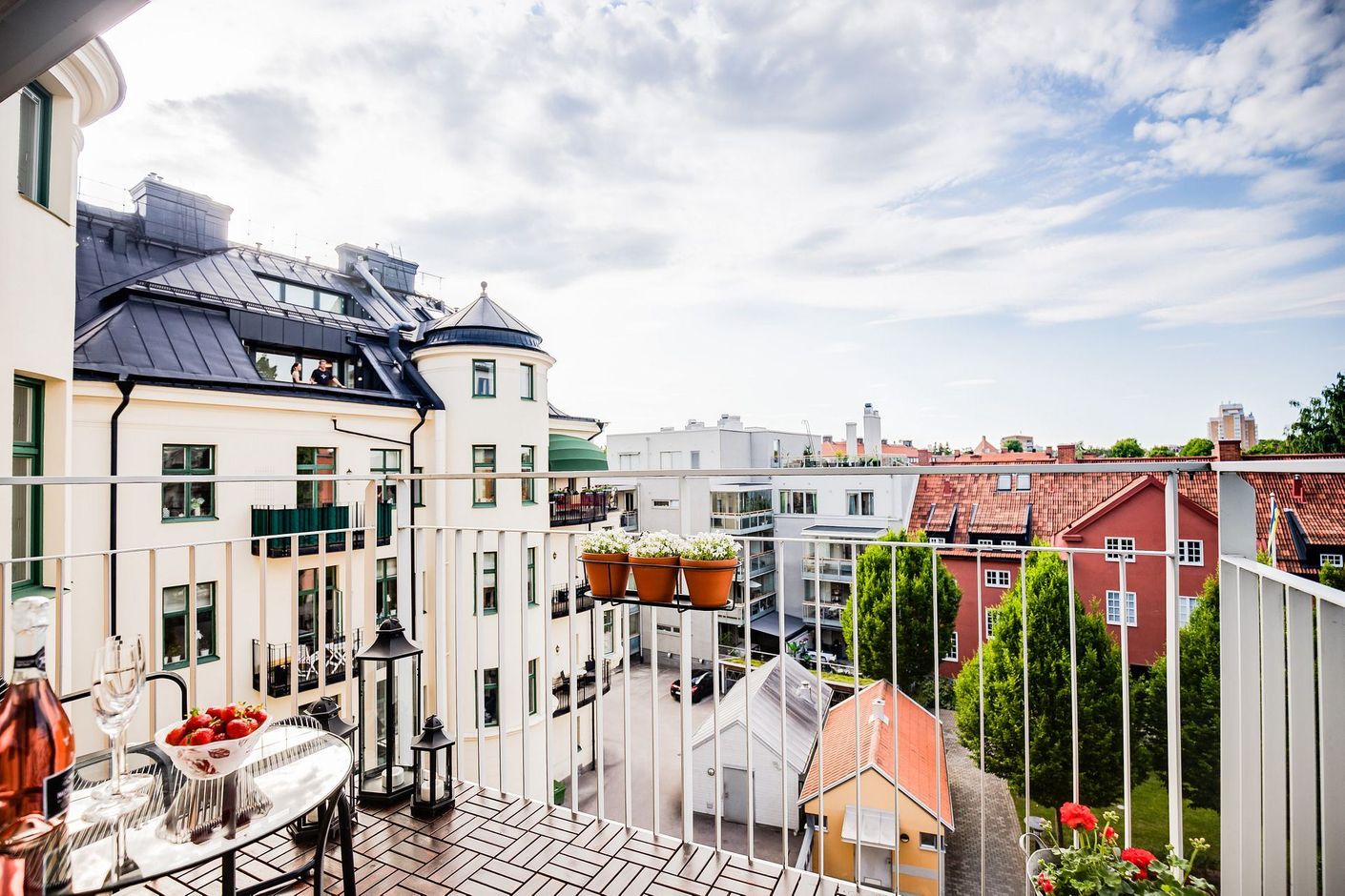 Vacker utsikt från balkongen