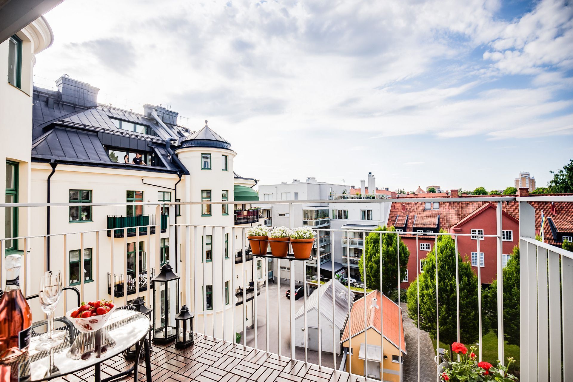 Vacker utsikt från balkongen