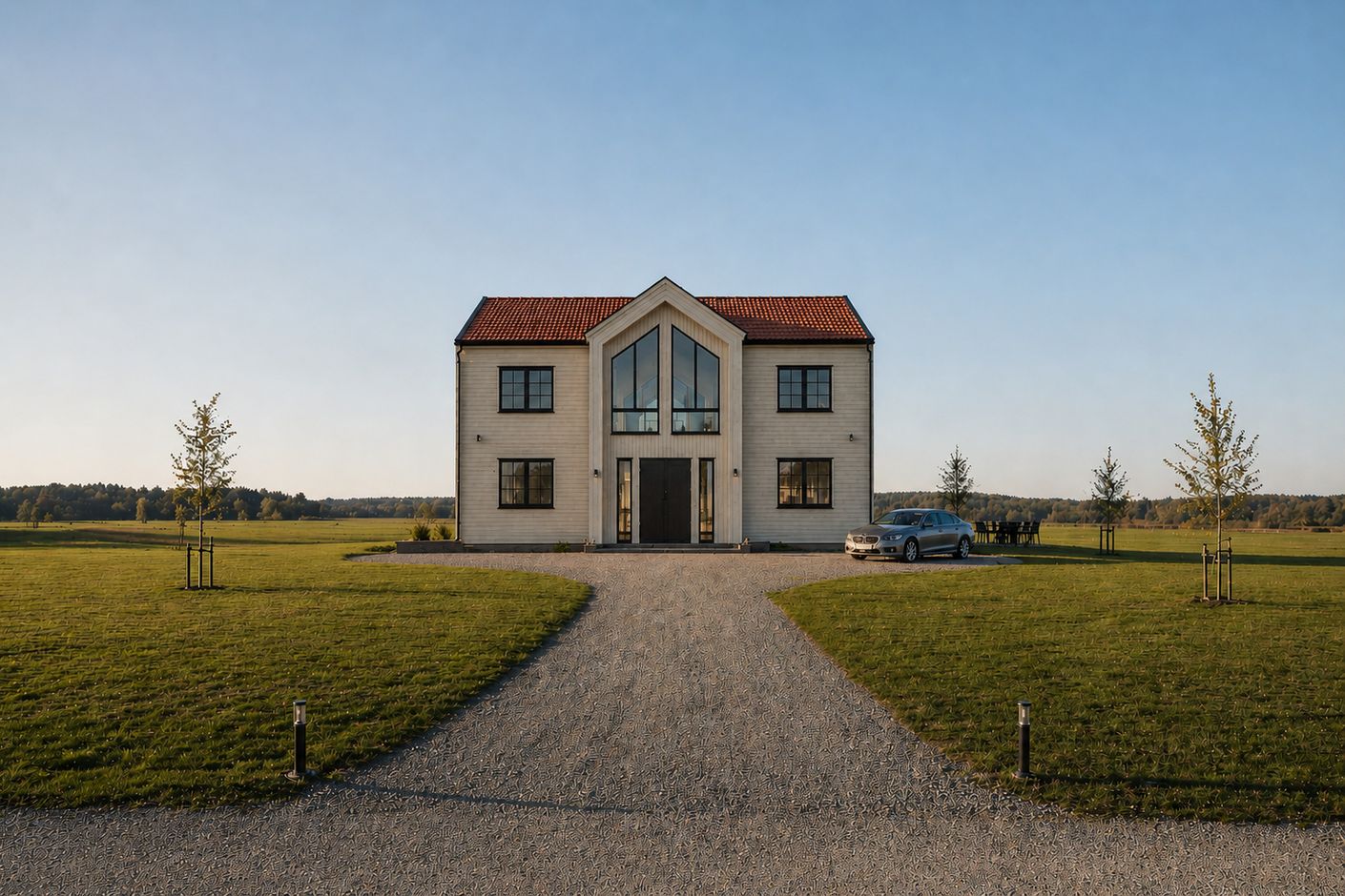 Renderad bild av husmodell